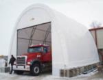 26'Wx70'Lx21'8"H fabric building structure